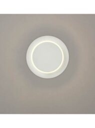 Franklite Minimal White Circular Dimmable LED Wall Light WB120
