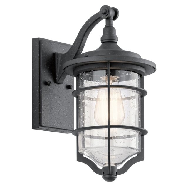 KL-ROYALMARINE2-S Royal Marine Small Outdoor Wall Lantern In Black - H: 337mm