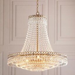 Laura Ashley Enid 5 Light Grande Ceiling Chandelier In Matt Antique Brass Finish LA3756711-Q