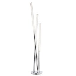 Endon 76731 Glacier 3 Light Floor Light In Chrome Plate And Clear Bubble Acrylic