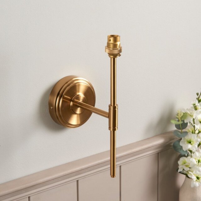 Endon 115074 Step T Bar Wall Light In Brushed Aged Brass Finish