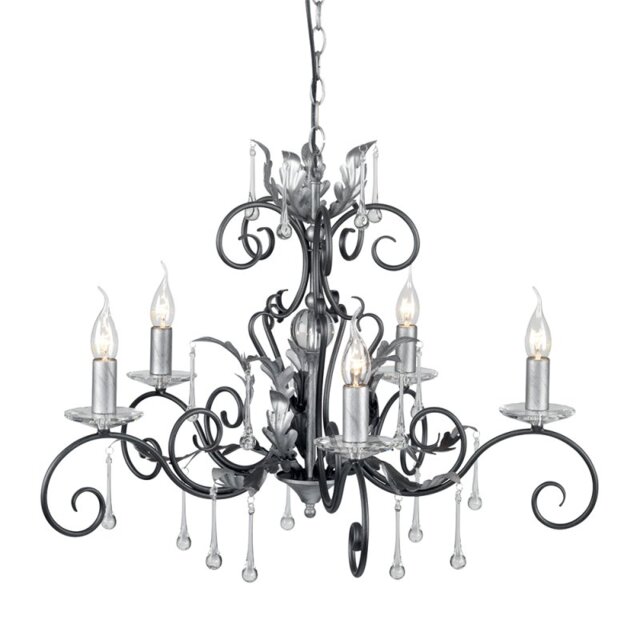 Elstead AML5 Black/Silver Amarilli 5 Light Ceiling Pendant
