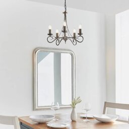 Endon 180-5AS Trafford 5 Light Chandelier In Antique Silver