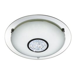 Searchlight 3883-41 Bathroom Flush Ceiling Light In Chrome - Dia: 420mm