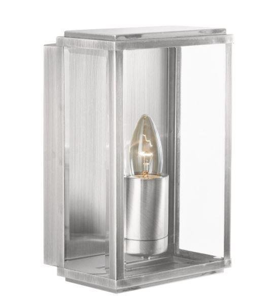 Searchlight 8204SS Satin Silver Box Outdoor Light