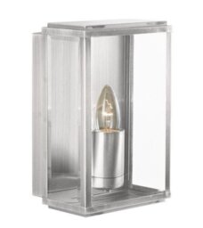 Searchlight 8204SS Satin Silver Box Outdoor Light