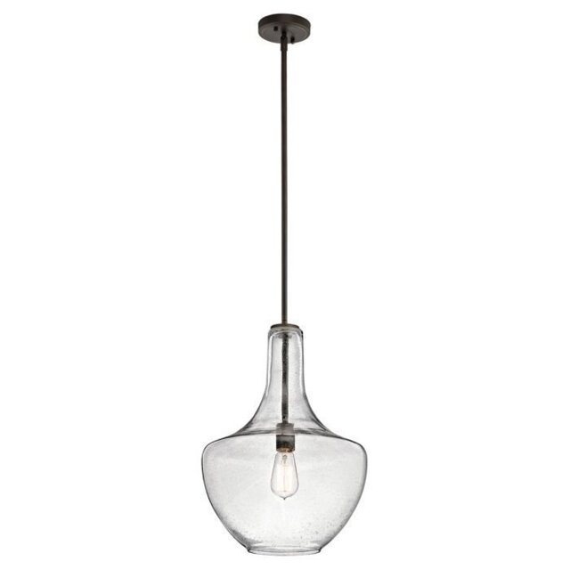 KL/EVERLY/P/M OZ Everly 1 Light Medium Ceiling Pendant Light In Olde Bronze