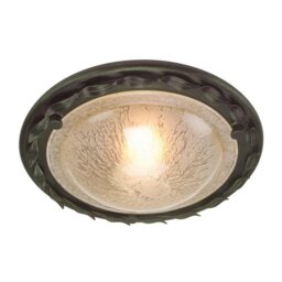 Elstead OV/F Olivia black gold flush ceiling light