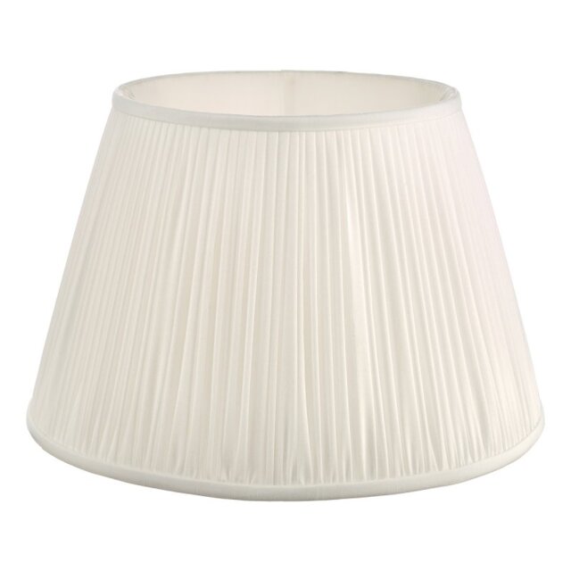 Dar Lighting Ulyana Ivory Faux Silk Tapered Drum Shade 40 cm