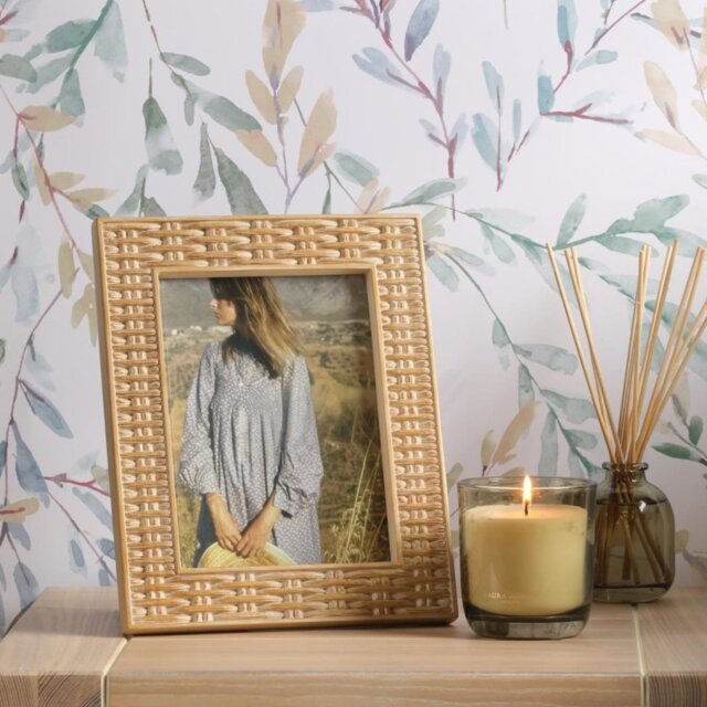"Laura Ashley Fernhill Photo Frame In Matt Taupe Finish 5"" x 7"" LA3756757-Q"