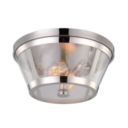FE-HARROW-F Harrow 2 Light Polished Nickel Flush Mount Ceiling Light