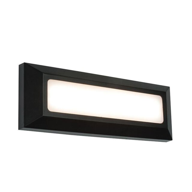 Saxby 61211 Severus Rectangle Guide Outdoor Wall Light in Black