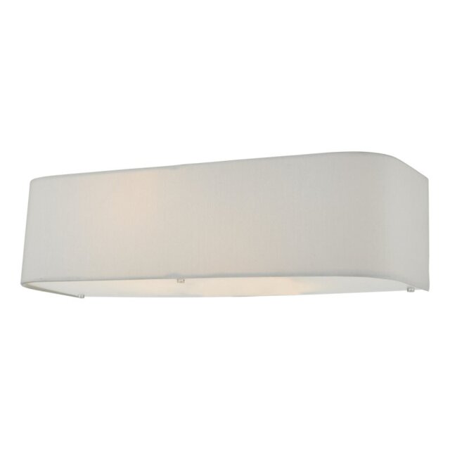 Dar Lighting RON092 Ronda 2 Light Wall Light With Ivory Silk Shade