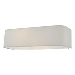 Dar Lighting RON092 Ronda 2 Light Wall Light With Ivory Silk Shade