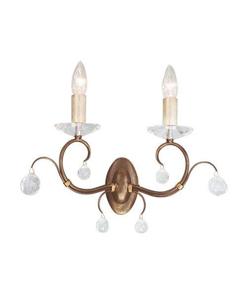 Elstead LUN2 Bronze Lunetta crystal wall light