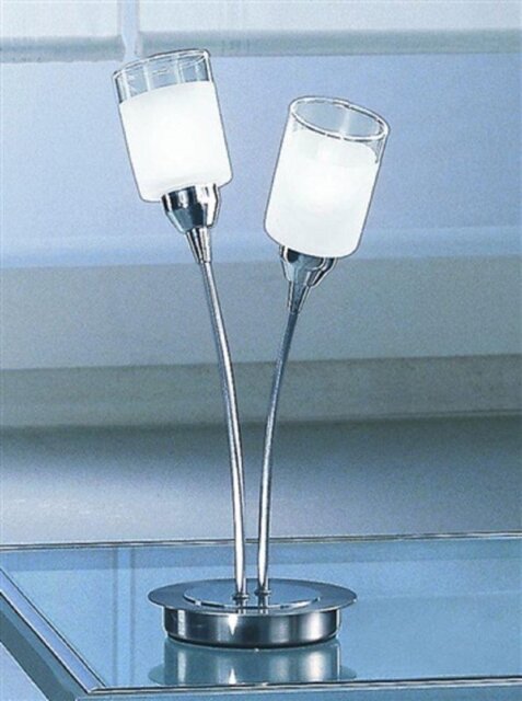 Franklite Campani 2 Light Silver Table Lamp TP94022