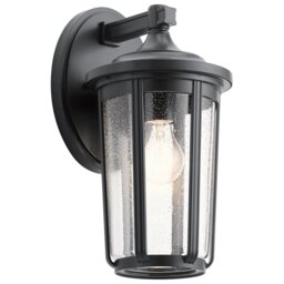 Quintiesse QN-FAIRFIELD-L-BK Fairfield Outdoor Large Wall Lantern In Black Finish IP44
