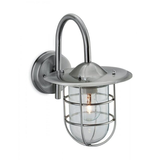 Firstlight 8352ST Cage Exterior wall light in stainless steel finish