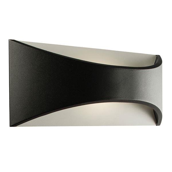 Saxby 61865 Vulcan Outdoor Large Wall Light in Black Paint