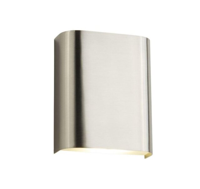Searchlight 8582-2SS LED Rectangular Wall Light In Satin Silver