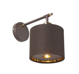 BALANCE1 BRPB Balance 1 Light Wall Light In Brown And Polished Brass