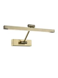 Franklite WB088 LED Square Picture Light In Matt Gold Finish - Width: 380mm