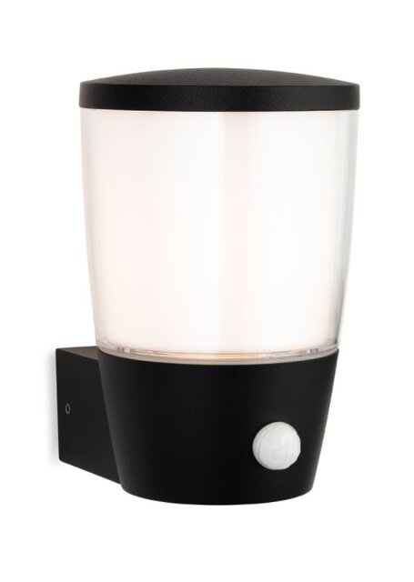 Firstlight 3830BK Forbes Outdoor PIR Wall Light in Black With Duplex Diffuser IP44