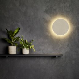 Astro 1333011 Eclipse 300 Round LED Outdoor Wall Light In Matt Concrete Finish IP44