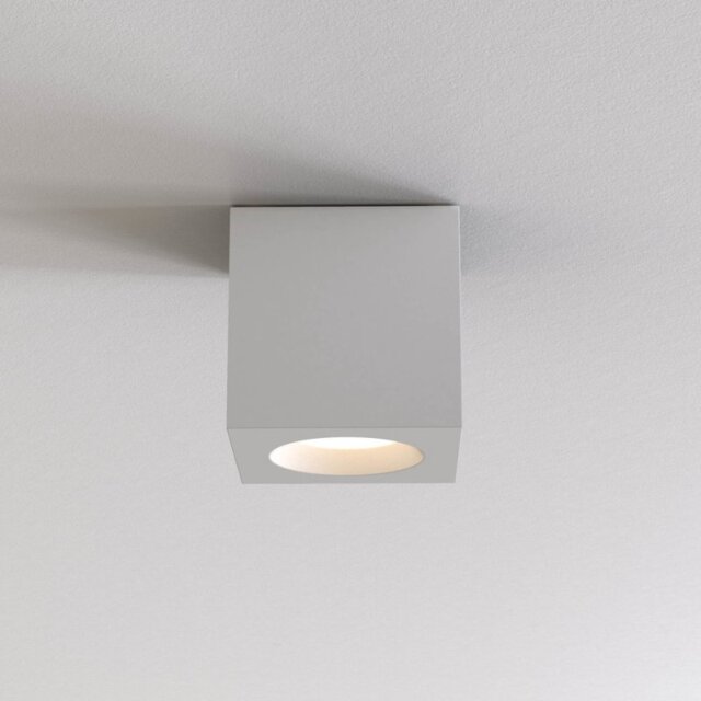 Astro 1326043 Kos Square 85 Outdoor Ceiling Spotlight In Matt White Finish IP65