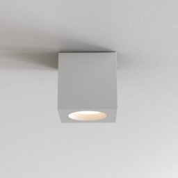 Astro 1326043 Kos Square 85 Outdoor Ceiling Spotlight In Matt White Finish IP65