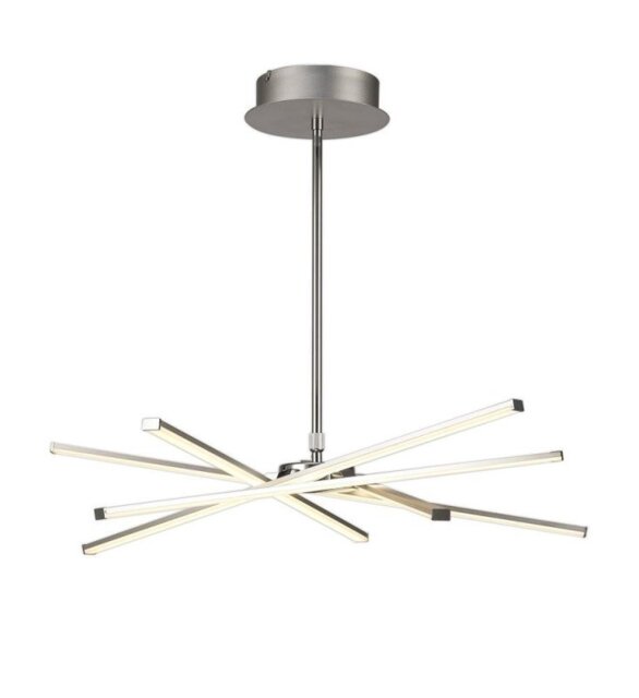 M5913 Star Dimmable LED Medium Ceiling Pendant Light In Silver And Chrome - Dia: 710mm