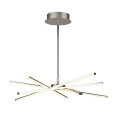 M5913 Star Dimmable LED Medium Ceiling Pendant Light In Silver And Chrome - Dia: 710mm