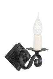 Elstead RY1A BLACK Rectory single iron wall light