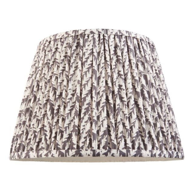 Endon 111298 Leaf Tapered Lamp Shade 35 cm In Pearl Grey