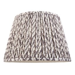 Endon 111298 Leaf Tapered Lamp Shade 35 cm In Pearl Grey