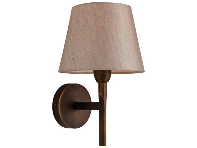 Firstlight 8217BZOY Transition 1 Light Wall Light In Bronze With Oyster Shade