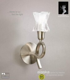 M8613SN/S Alaska Low Energy 1 Lt Switched Satin Nickel Wall Lamp