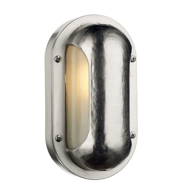 David Hunt Lighting NAV5238 Naval One Light Outdoor Wall Light In Nickel