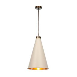 David Hunt Lighting HYD81 HYDE Large Ceiling Pendant Light In Cotswold Cream And Antique Brass
