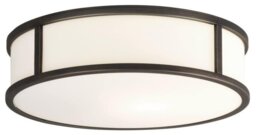 Astro 1121043 Mashiko Round Flush Ceiling Light In Bronze Plate - D: 300mm