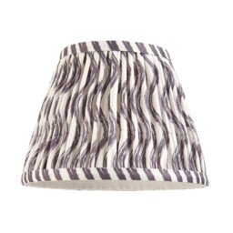 Endon 112925 Ripple Tapered Lamp Shade 20 cm In Pearl Grey Finish