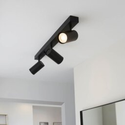 Endon 98456 Rez 3 Light Ceiling Bar Spotlight In Matt Black Finish