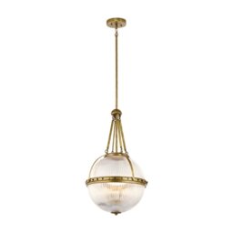 KL-ASTER-P-NBR Aster 3 Light Pendant Light In Natural Brass