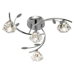 Searchlight 2634-4CC Sierra 4 Light Semi Flush Ceiling Light In Chrome