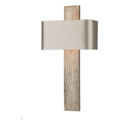 David Hunt Lighting CRO07 Croc 1 Light Wall Light In Bronze With Almond Cream Shade