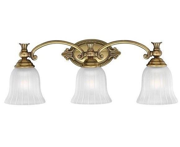 HK/FRANCOI3 BATH Francoise 3 Light IP44 Burnished Brass Bathroom Above Mirror Light