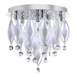 Searchlight 2456-6CC Spindle Led/Halogen Remote Control Flush Ceiling Light