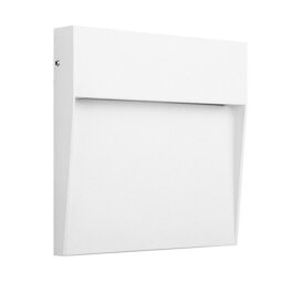 Mantra Fusion M7016 Baker 1 Light Outdoor Small Square 6 Watt, 266 Lumen Wall Light In Sand White