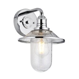 Quintiesse QN-RIGBY1-BATH-PC Rigby 1 Light Bathroom Wall Light In Polished Chrome Finish IP44