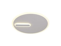 Mantra M6671 Clock LED Flush Ceiling Light In Sand White - Dia: 468mm